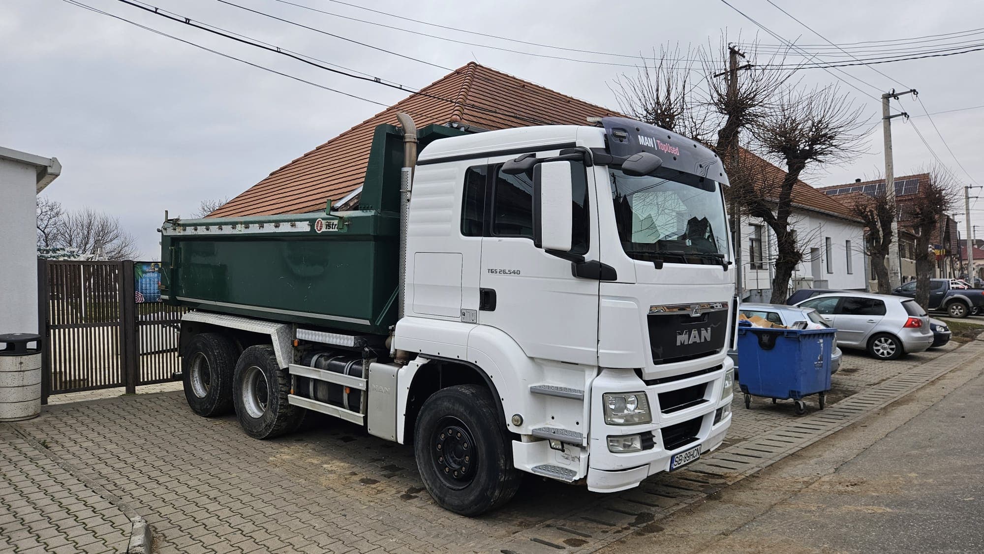 Autobasculantă MAN a HCN Construct la o lucrare din Sibiu